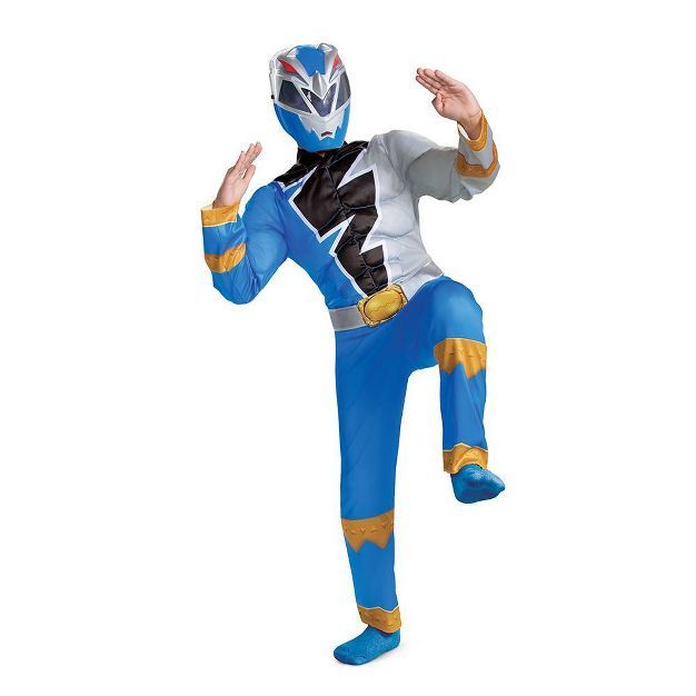 Kids' Power Rangers Blue Ranger Dino Fury Muscle Chest Halloween Costume | Target