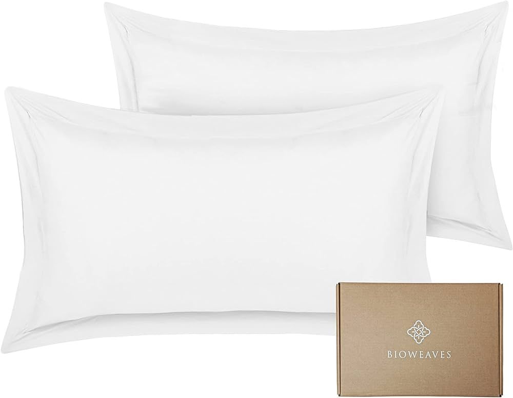 BIOWEAVES 100% Organic Cotton Pillow Shams 300 Thread Count Soft Sateen Weave GOTS Certified – ... | Amazon (US)