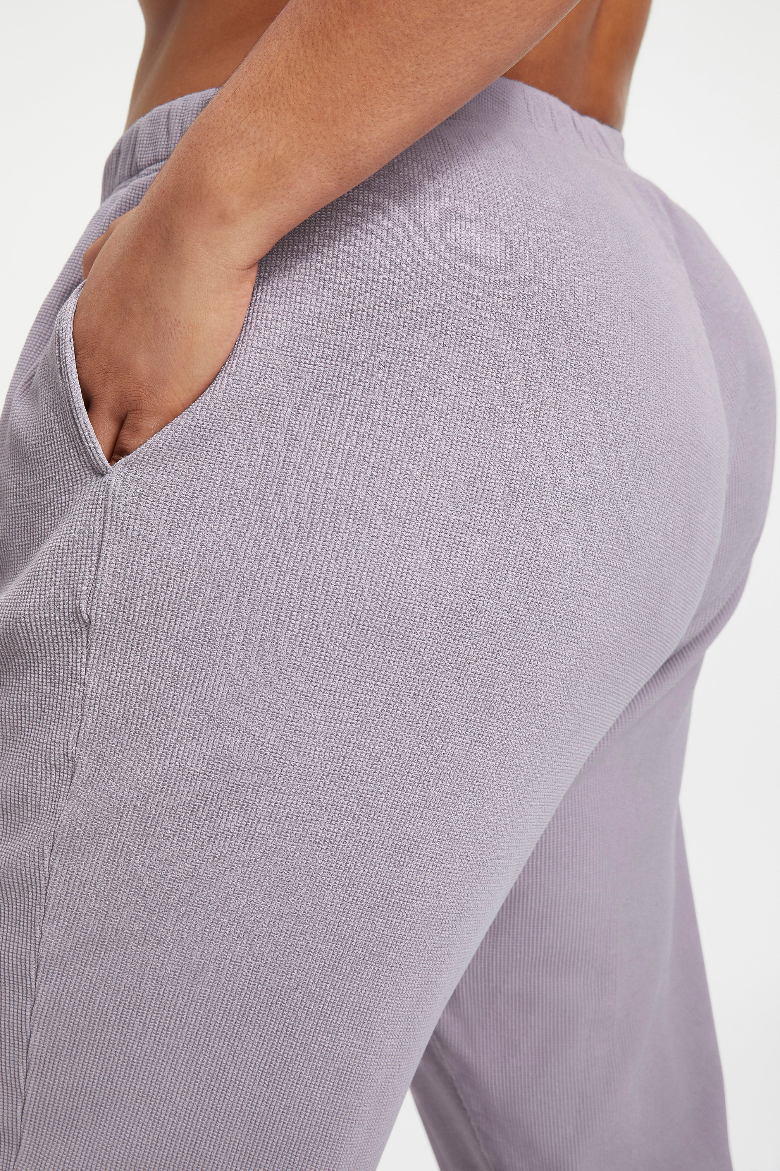 THERMAL BOYFRIEND SWEATPANT | LILAC MIST001 | Good American