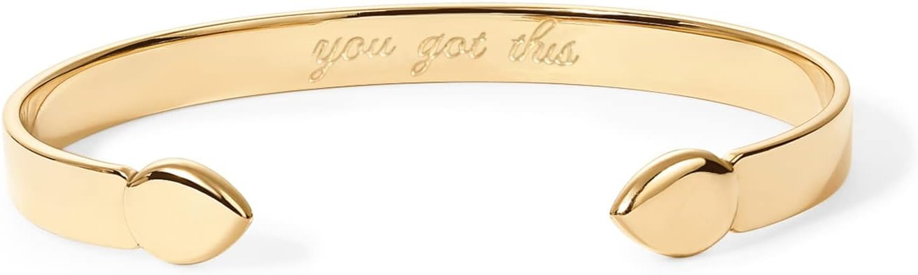 PAVOI 14K Gold Plated Stainless Steel Bangle Bracelets for Women | Inspirational Engraved Adjusta... | Amazon (US)