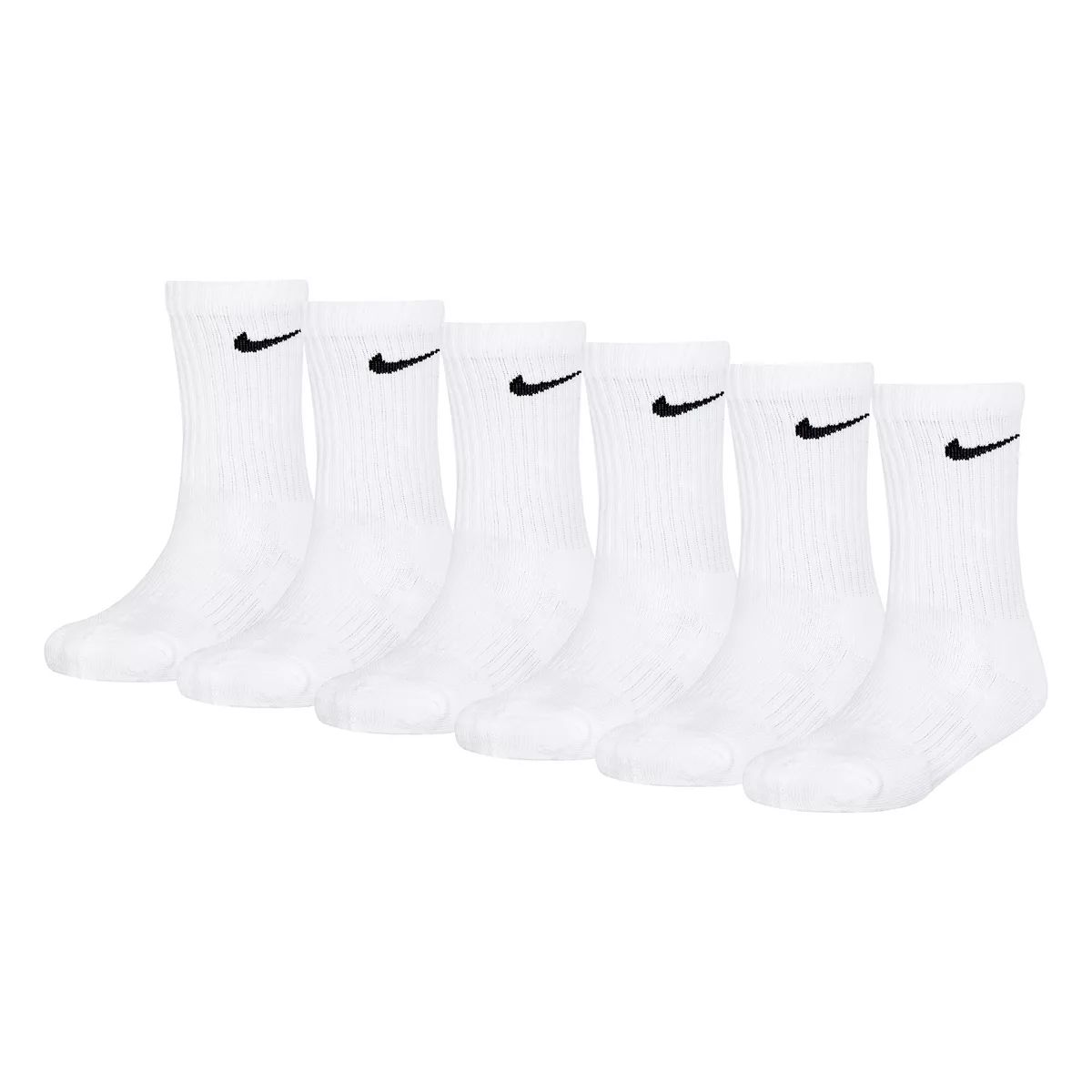 Kids Nike 6-Pack Dri-FIT Performance Crew Socks | Kohl's