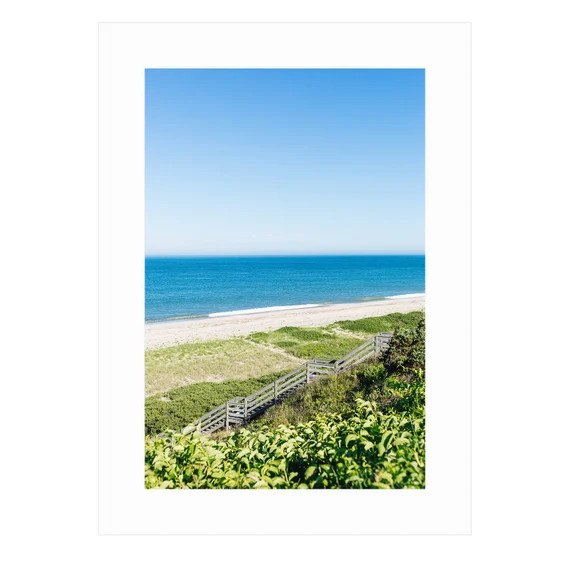 Sconset Bluff Walk Staircase Framed Nantucket Art Print | Etsy | Etsy (US)