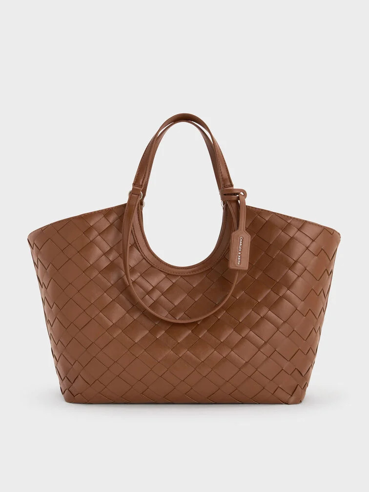 Noir Ivette Woven Tote Bag | CHARLES & KEITH | Charles & Keith US