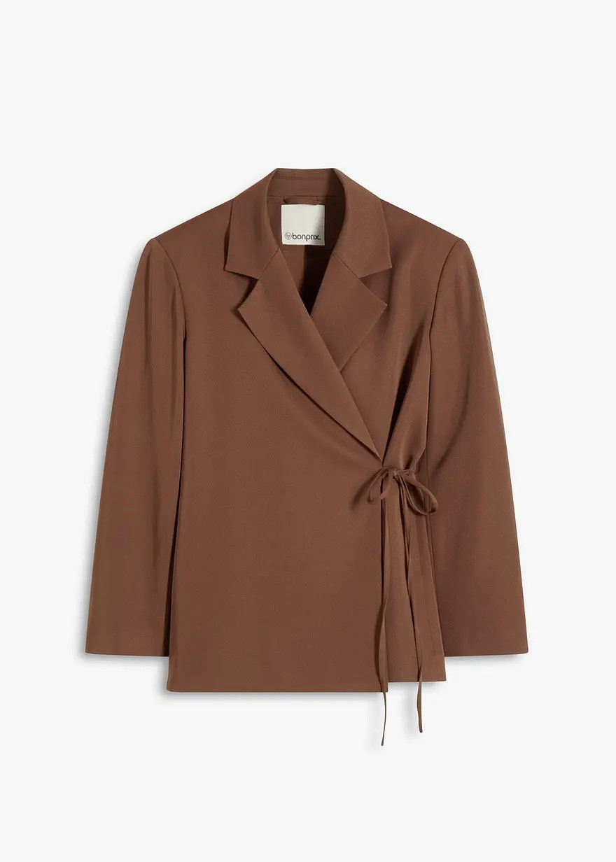 Leger ausfallender Blazer mit asymmetrischer Taillen-Schn\u00fcrung | Bonprix DE