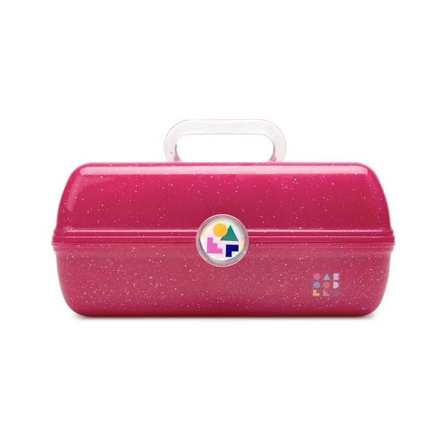 Caboodles On-The-Go Girl Makeup Box, Deep Pink Sparkle | Walmart (US)