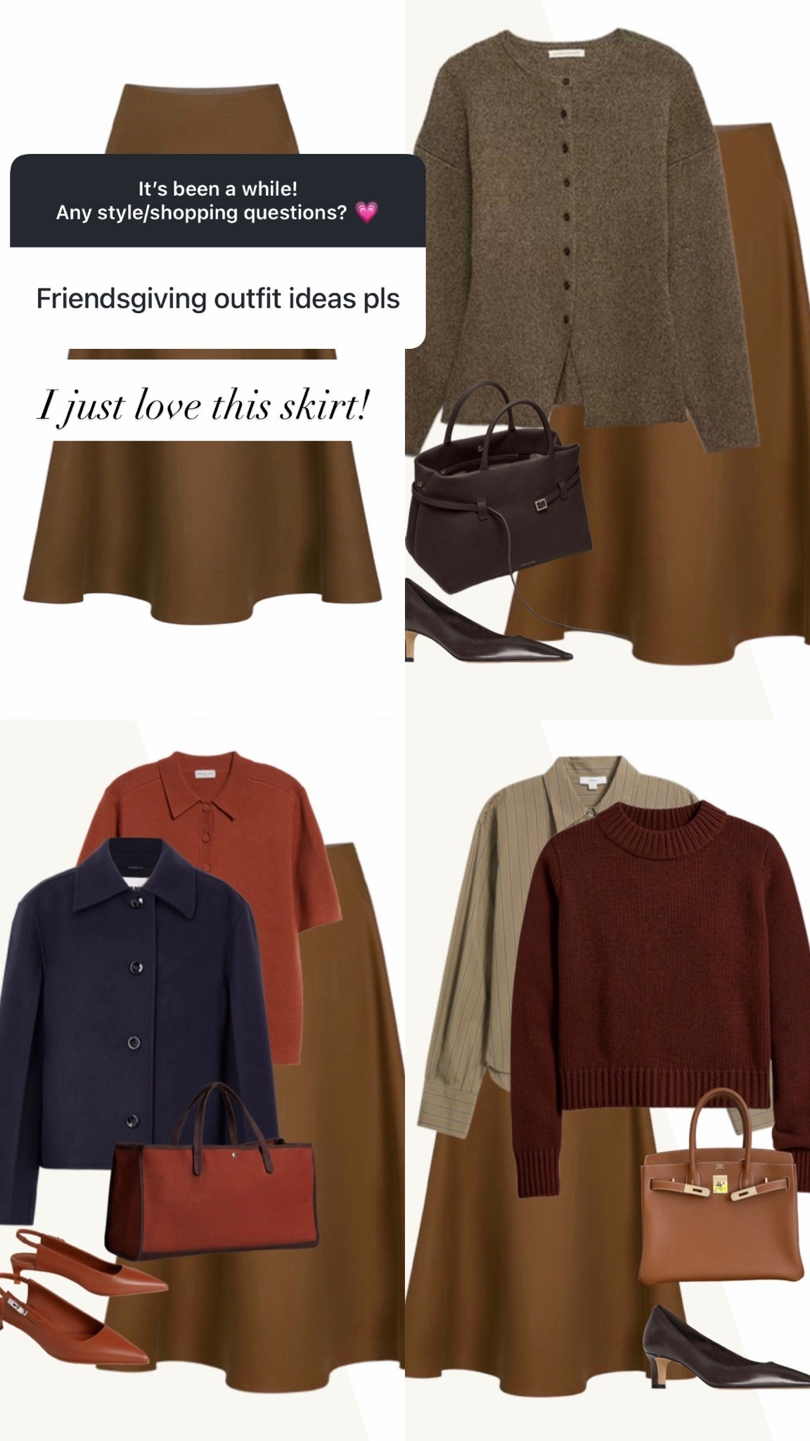 Friendsgiving ideas with my new favorite skirt!
