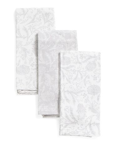 Set Of 3 Printed Kitchen Towels | TJ Maxx
