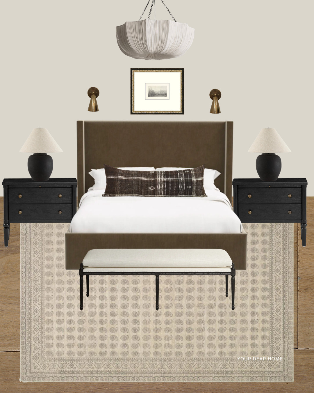 Moody, classic, and perfectly balanced bedroom 🤎 

 #LTKHome