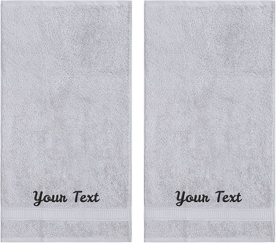 Personalized Towels, Hotel & Spa Quality, Super Soft, Highly Absorbent, Bathroom Towel Sets, 100%... | Amazon (US)