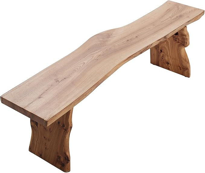 Elm Wood Dining Bench Bedroom BenchesIn Footrest Stool Accent Bench for Entryway Dining Room Livi... | Amazon (US)