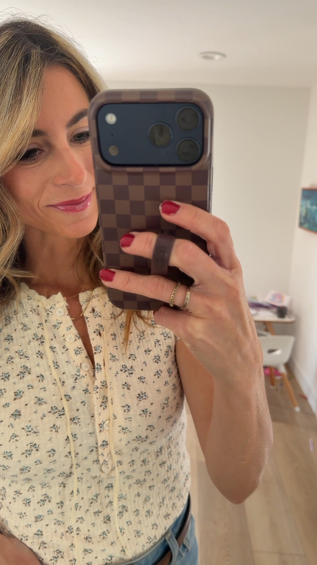 A little spring. A staple short sleeve Henley to sweeten up a casual look. I just bought a few tops on sale. These jeans are super affordable & mom friendly. 😅

@VICI 

#LTKgrwm #LTKootd #LTKOver40