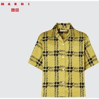 Uniqlo x Marni - Oversized Open Collar Short Sleeved Shirt - Yellow - M | UNIQLO (UK)