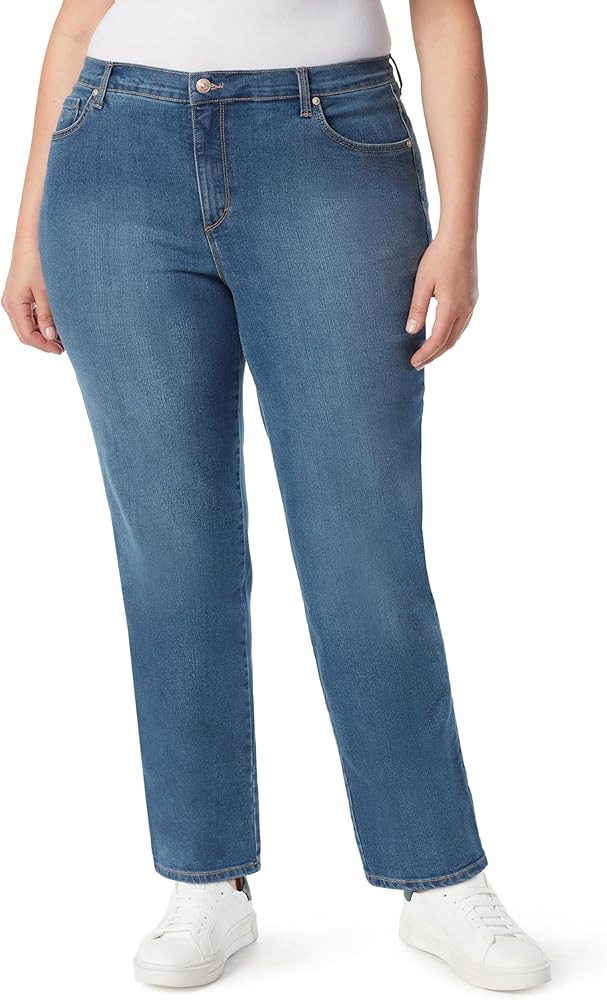 Gloria Vanderbilt Womens Amanda Classic High Rise Tapered Jean Plus Size | Amazon (US)