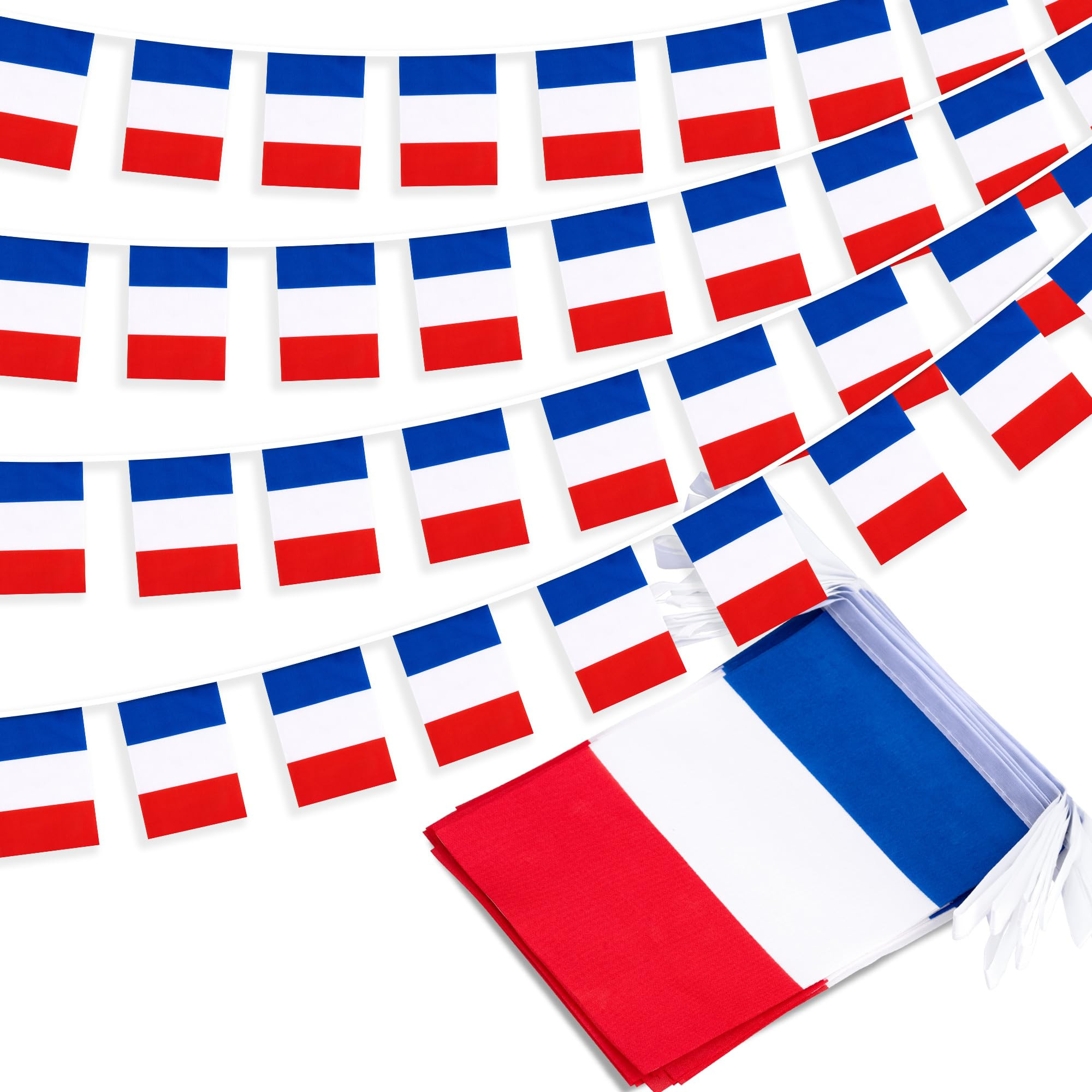 France String Flag Pennant Banner, Small Mini French Flags Bunting Banner, 14th of July French Bastille Day National Country Decoration for School, Party, Sports Events, Festival, 33 Feet 30 Flags | Amazon (US)