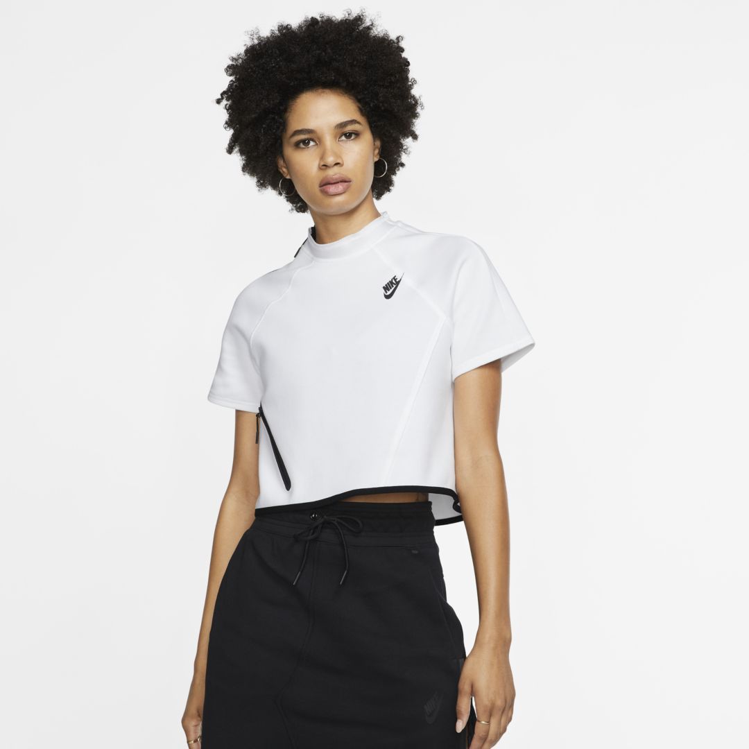Nike Sportswear Tech Fleece Women's Short-Sleeve Top (White) - Clearance Sale | Nike (US)