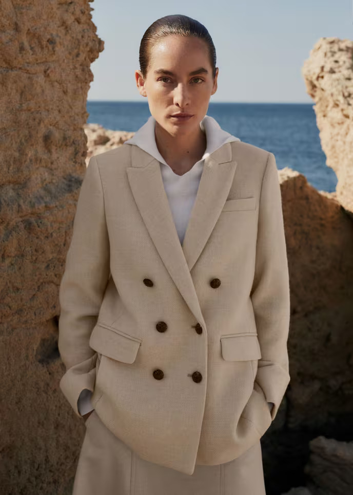 Wool-Blend Blazer Coat | ME+EM Global (Excluding US)