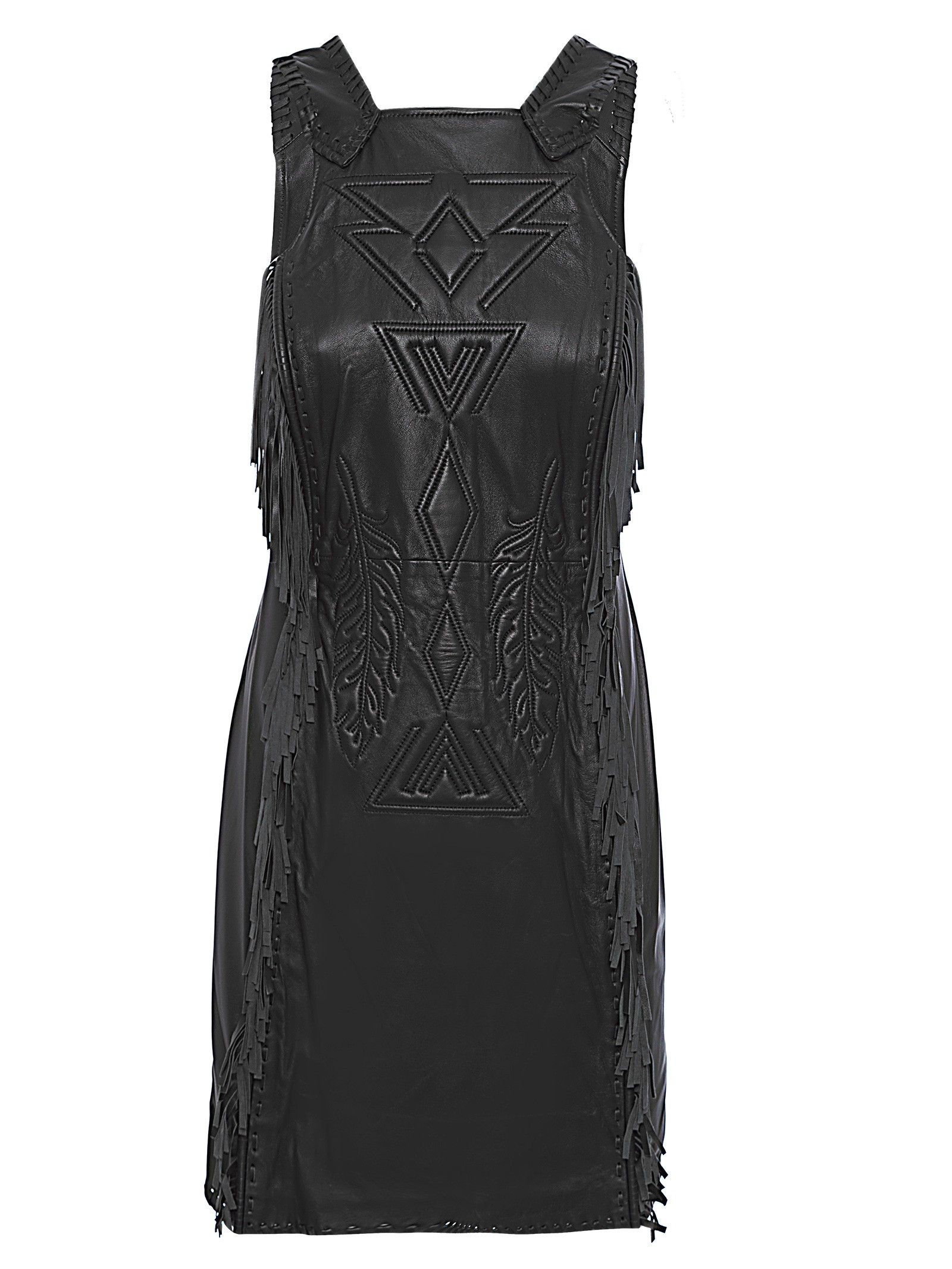 VESTIDO COURO FRINGE INDIE - PRETO | Shop2gether BR