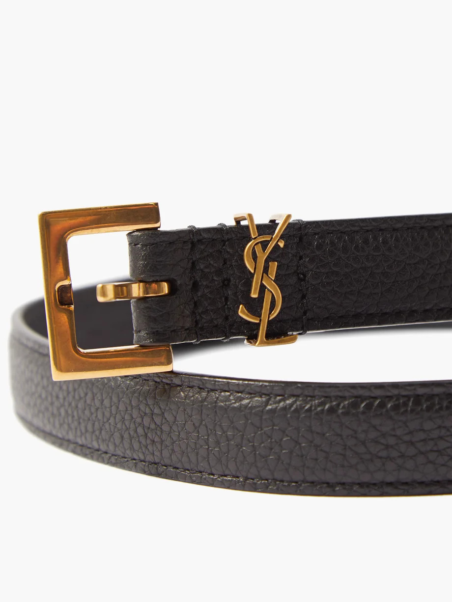 YSL-loop grained-leather belt | Saint Laurent | Matches (UK)