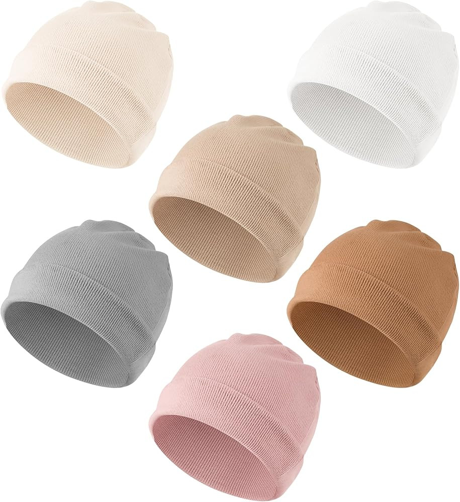 Konssy 6 Pack Baby Beanie Hats for Unisex, Toddler Beanies Baby Girl Boy Hat Warm Cap for Infant,... | Amazon (US)