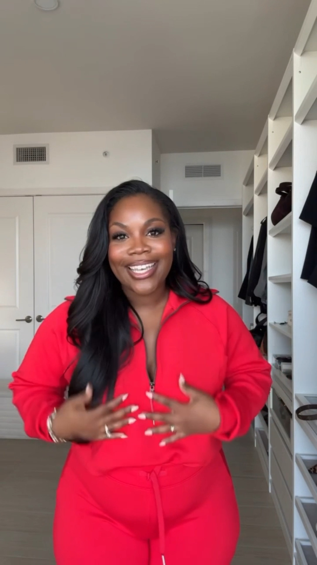 Spanx air essentials line 🤌🏾 loving this red set! 

Use code: EMMYXSPANX for a discount 

#LTKMidsize #LTKSeasonal #LTKPetite