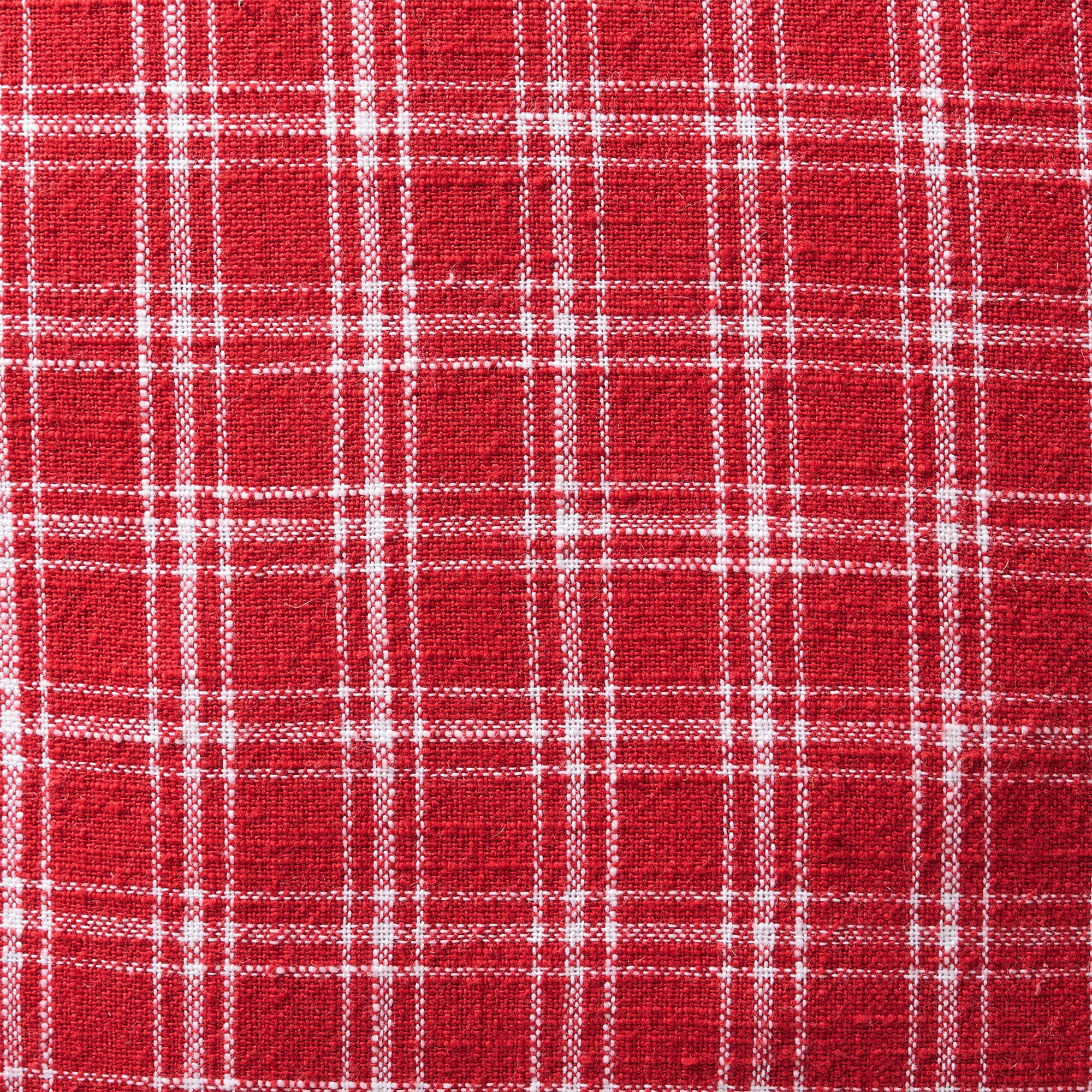 My Texas House 18"x18" Red Ruffle Plaid Cotton Decorative Pillow | Walmart (US)