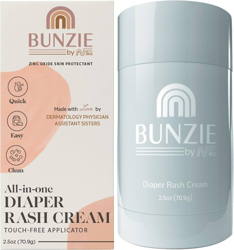 Bunzie Touch-Free Diaper Rash Cream with Applicator - Butt Cream for Baby Rash with Zinc Oxide Tr... | Amazon (US)