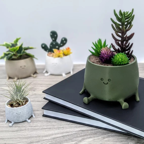 Happy Pot Smiling Planter Air Plant Holder Kawaii Cute Face | Etsy Canada | Etsy (CAD)