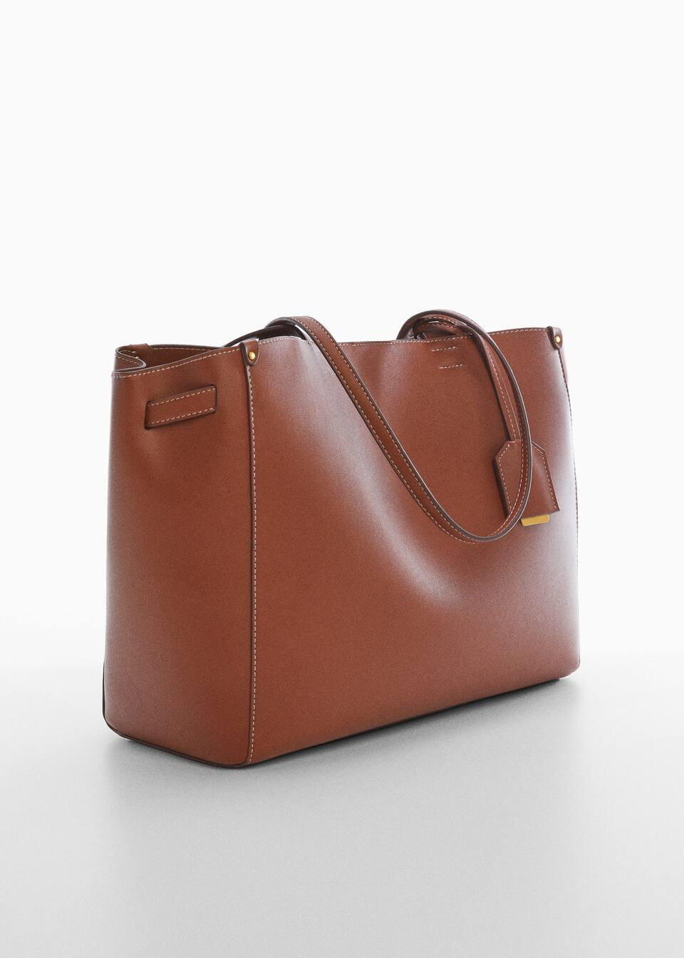 Shopper bag with double handle -  Women | Mango USA | MANGO (US)
