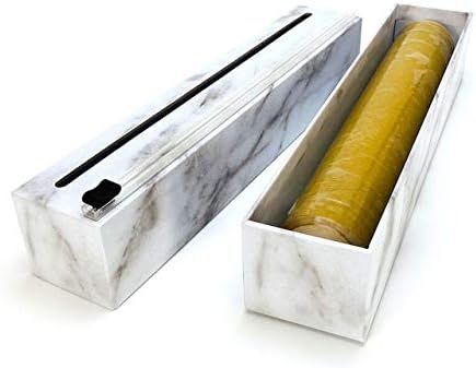 ChicWrap Marble Refillable Plastic Wrap Dispenser with 250' of Professional BPA Free Plastic Wrap -  | Amazon (US)