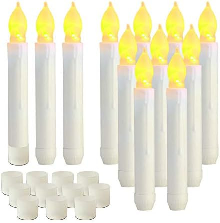 Raycare 12PCS LED Flameless Taper Candle Lights, Flickering Flame Floating Candles, Battery Opera... | Amazon (US)
