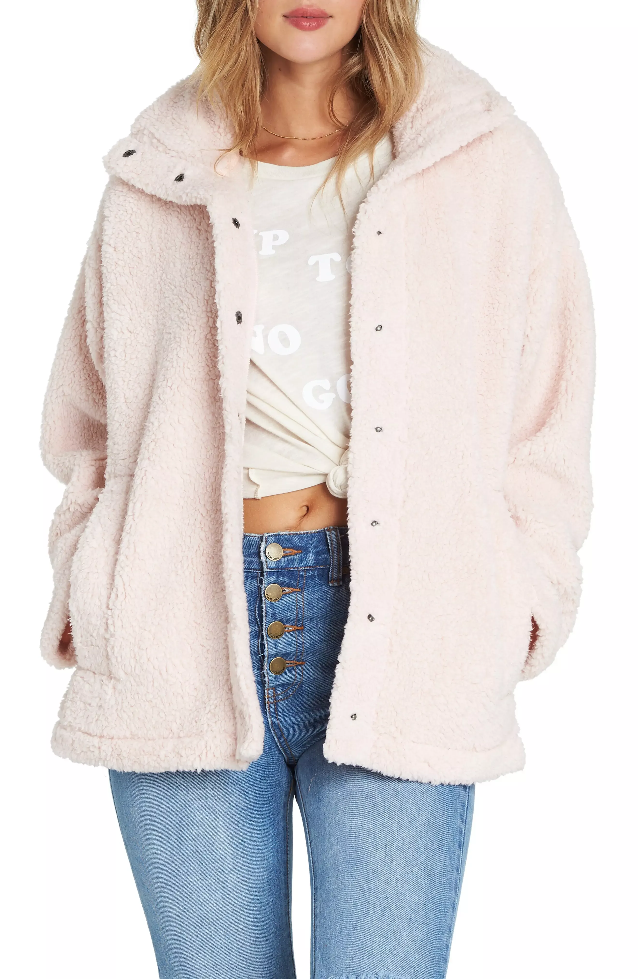 Billabong cozy days faux fur jacket sale