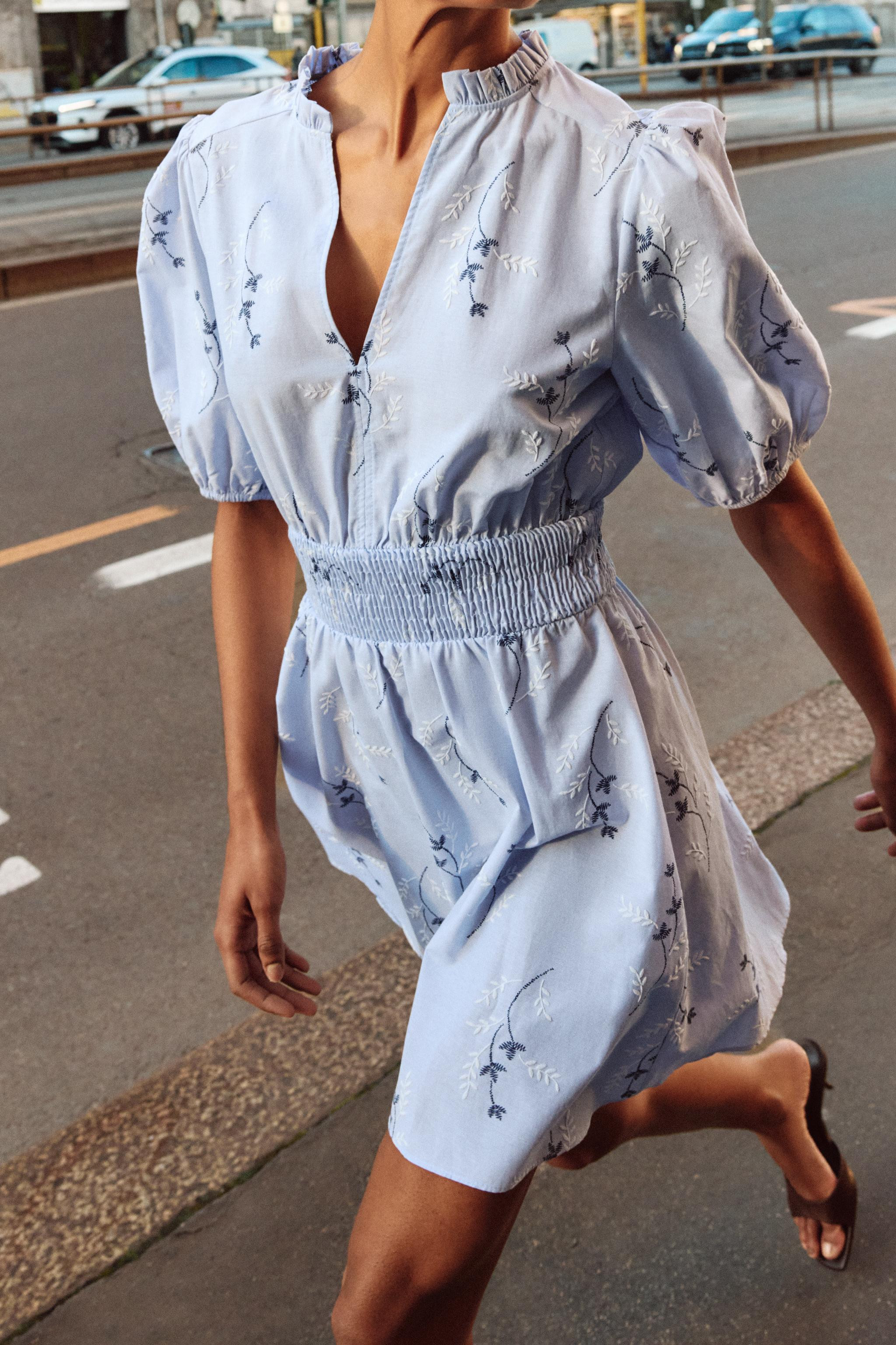 EMBROIDERED RUBBERISED PRINTED DRESS | Zara UK