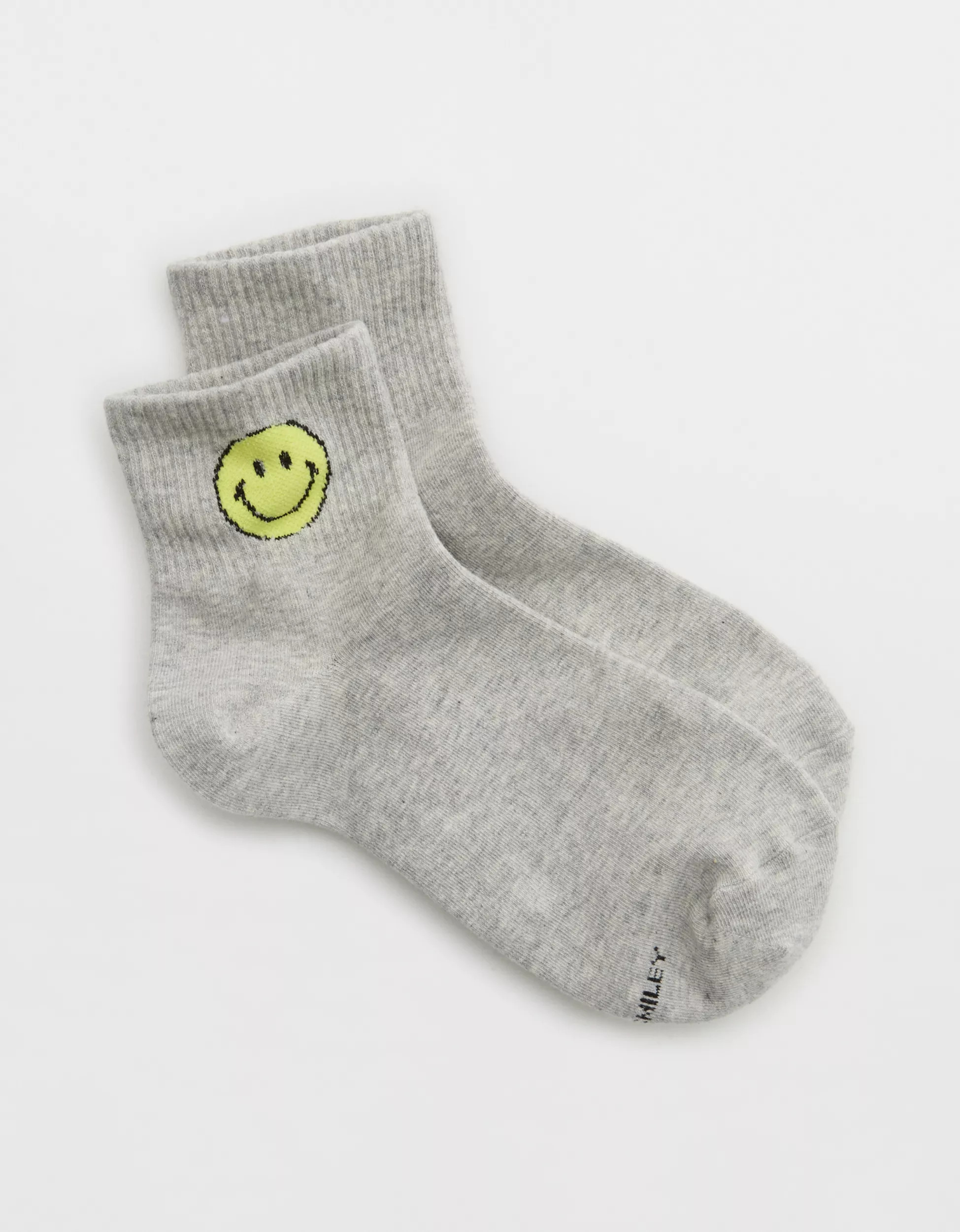 Aerie Smiley® Ribbed Cotton Bobby Socks | Aerie