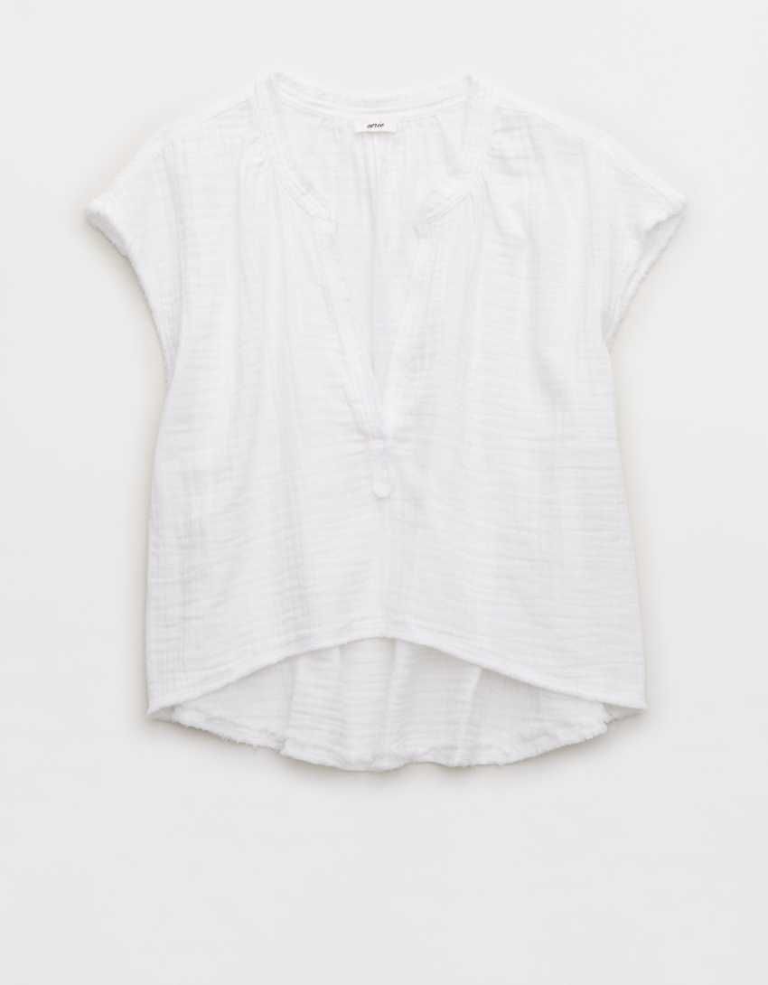 Aerie Pool-To-Party Cropped Shirt | Aerie