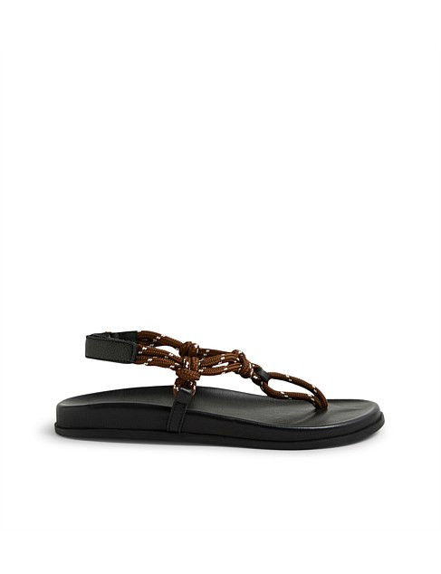 HERVY MO CHOC BLACK ROPE LEATHER | David Jones (Australia & New Zealand)
