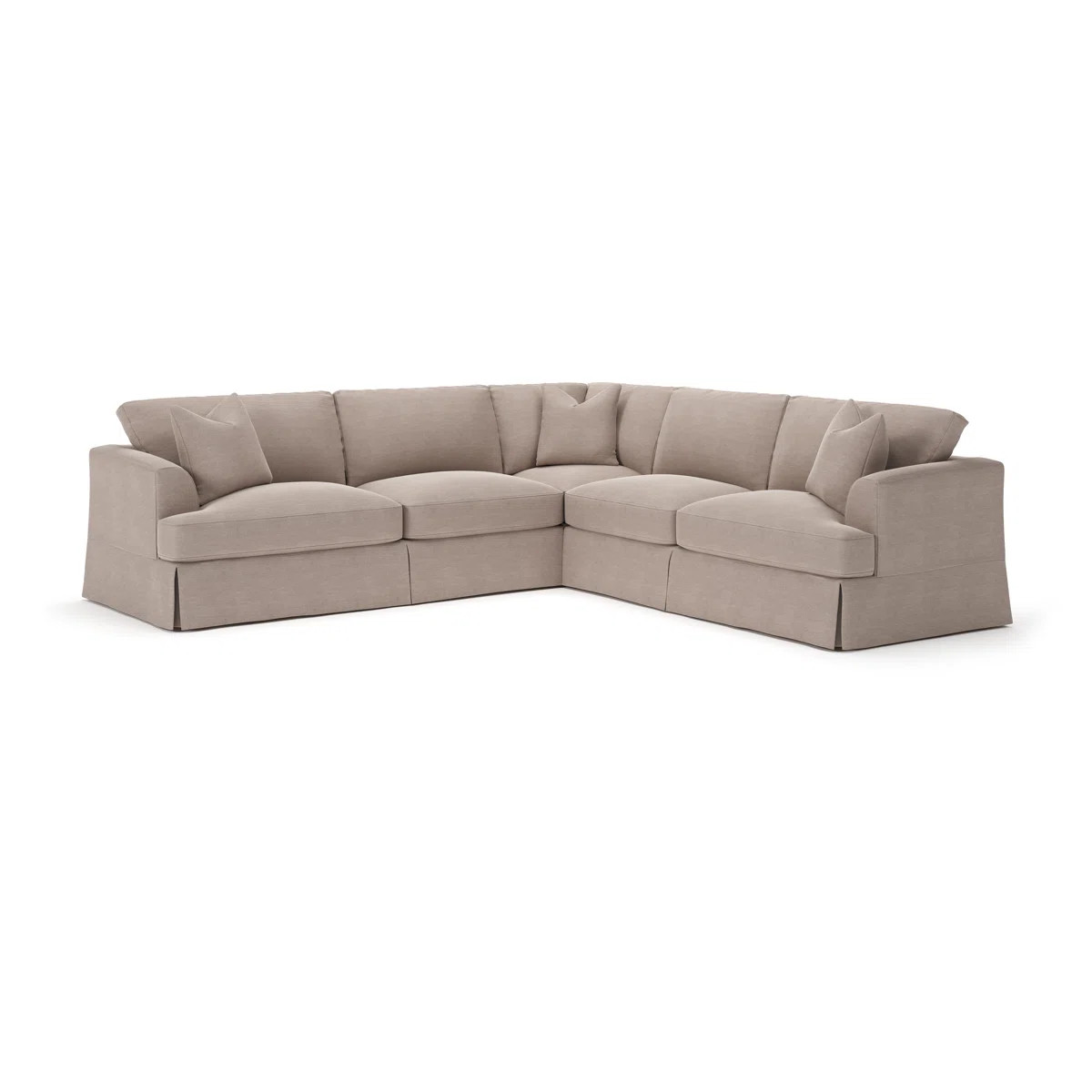 Lucia 4 - Piece Slipcovered L-Sectional | Wayfair North America