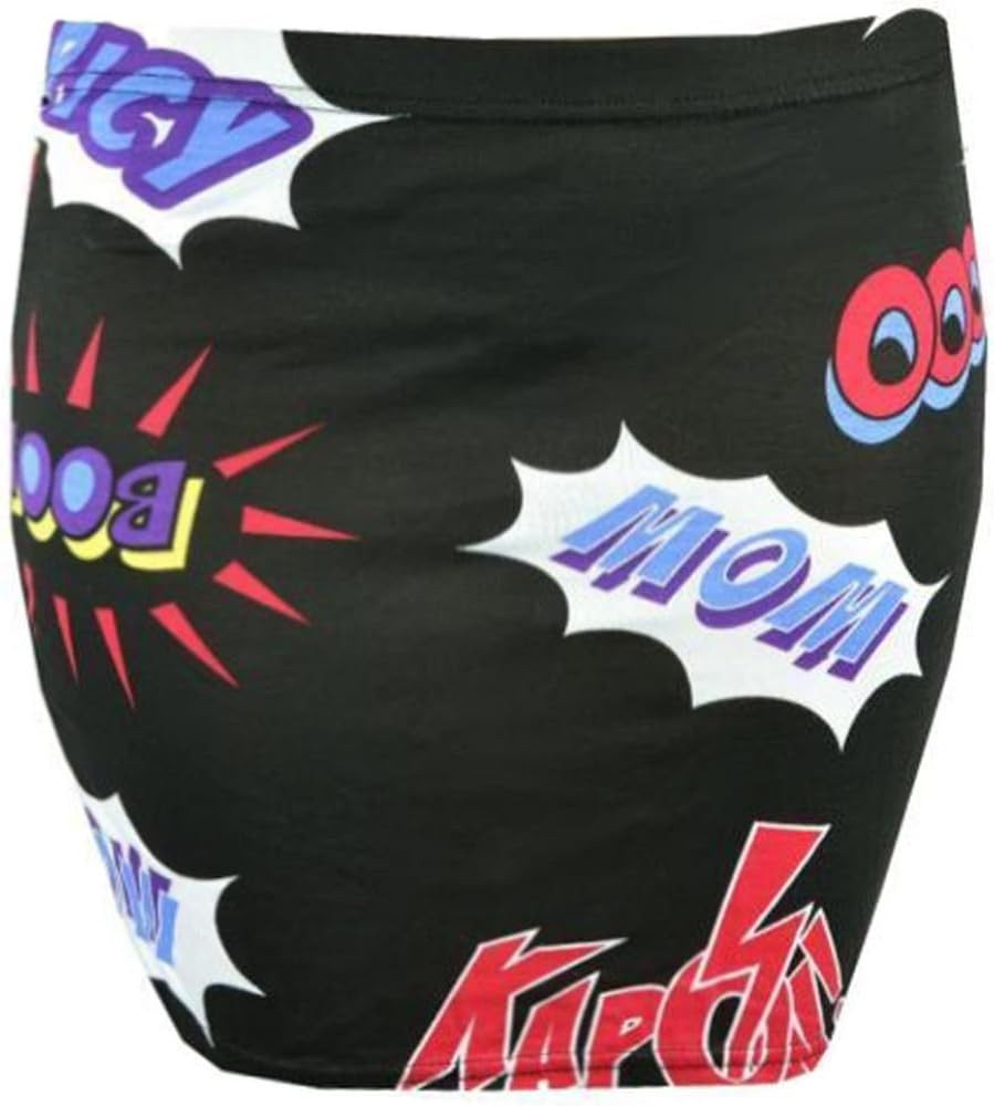 Janisramone Womens All Over Printed Pencil Mini Skirt Short Party Wear Bodycon Skirt | Amazon (US)