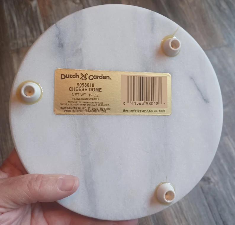 Vintage Dutch Garden Cheese Dome With Marble Platter - Etsy | Etsy (US)