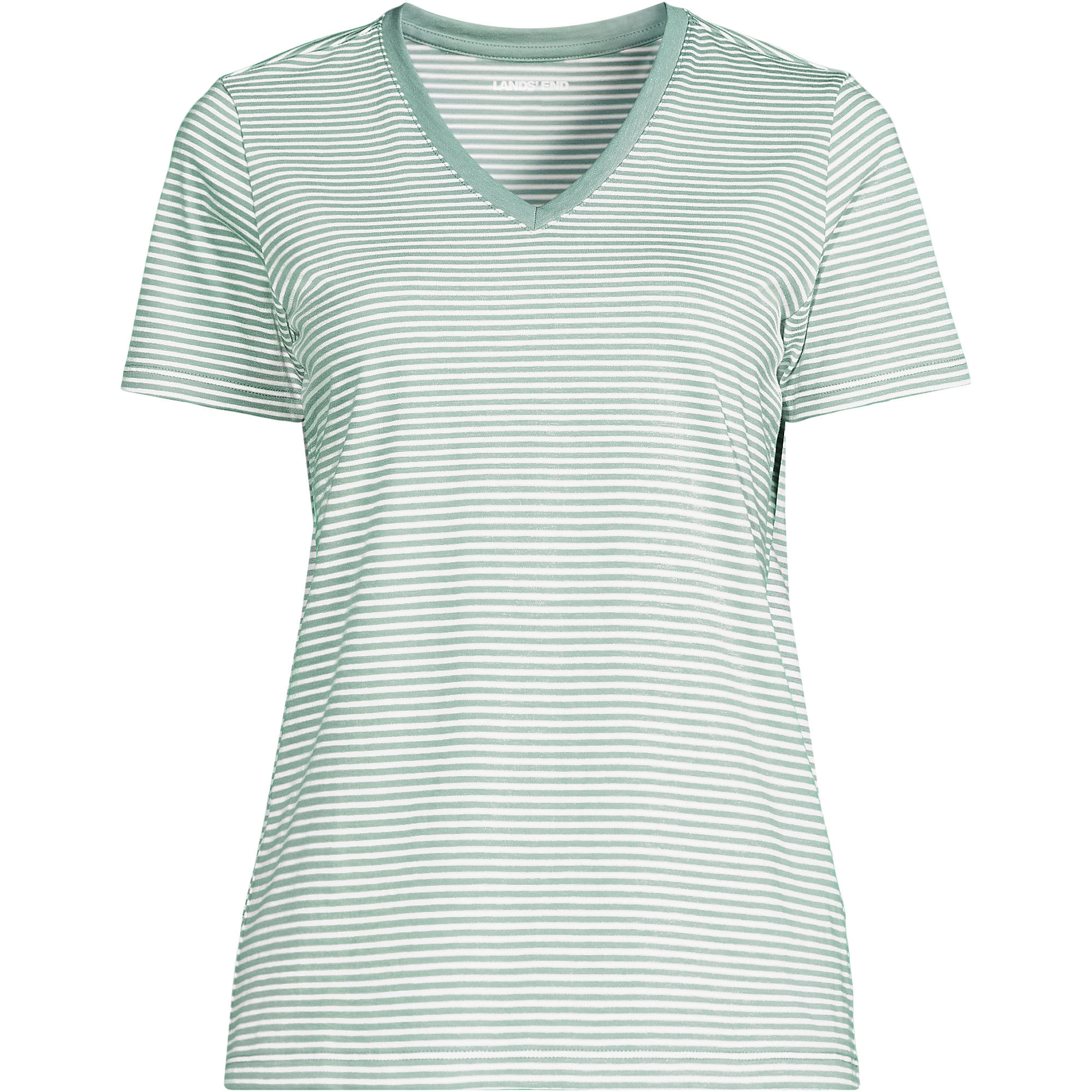 Supima Cotton V-Neck T-Shirt | Lands' End (US)