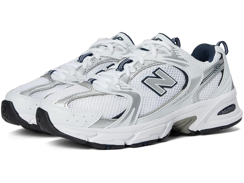 New Balance Classics 530 Athletic Shoes White/Natural Indigo : US Men's 10.5 - Women's 12 D - Medium, Textile | Zappos