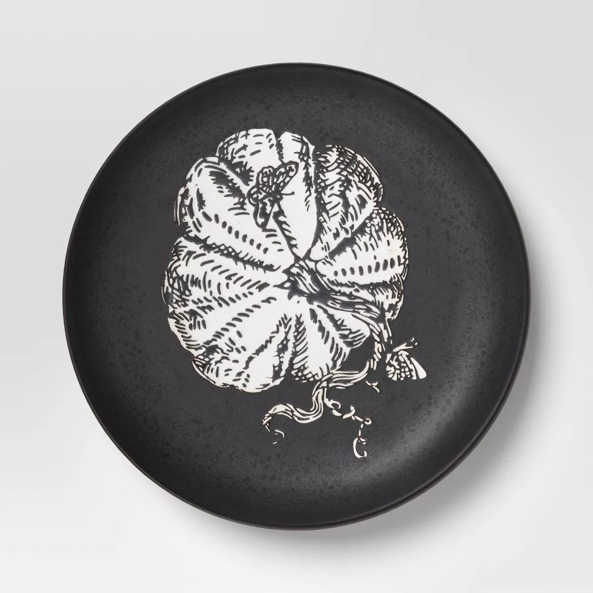 6.125" Halloween Stoneware Pumpkin Appetizer Plate Black - Threshold™ | Target