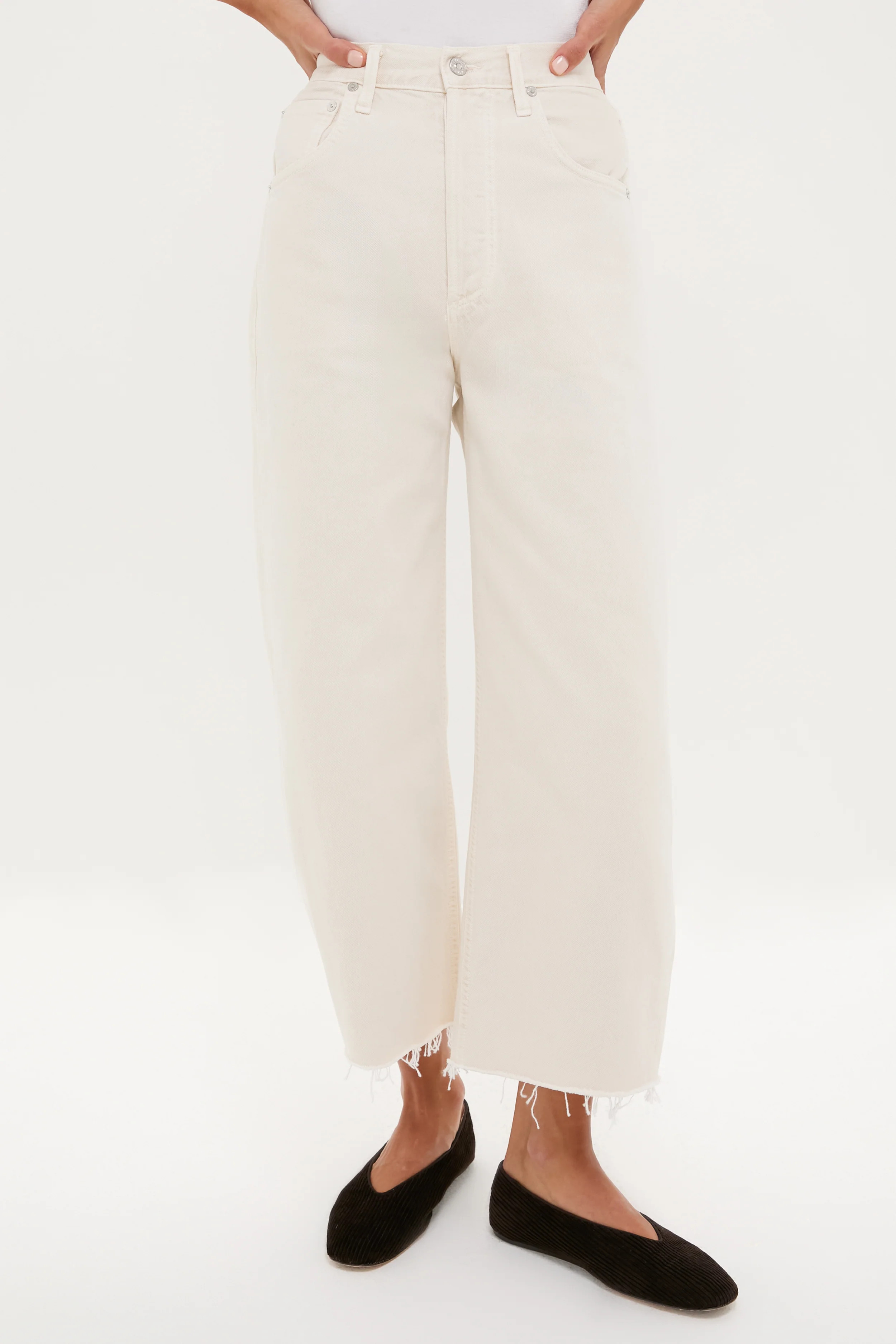 Almondette Ayla Raw Hem Crop | Tuckernuck (US)