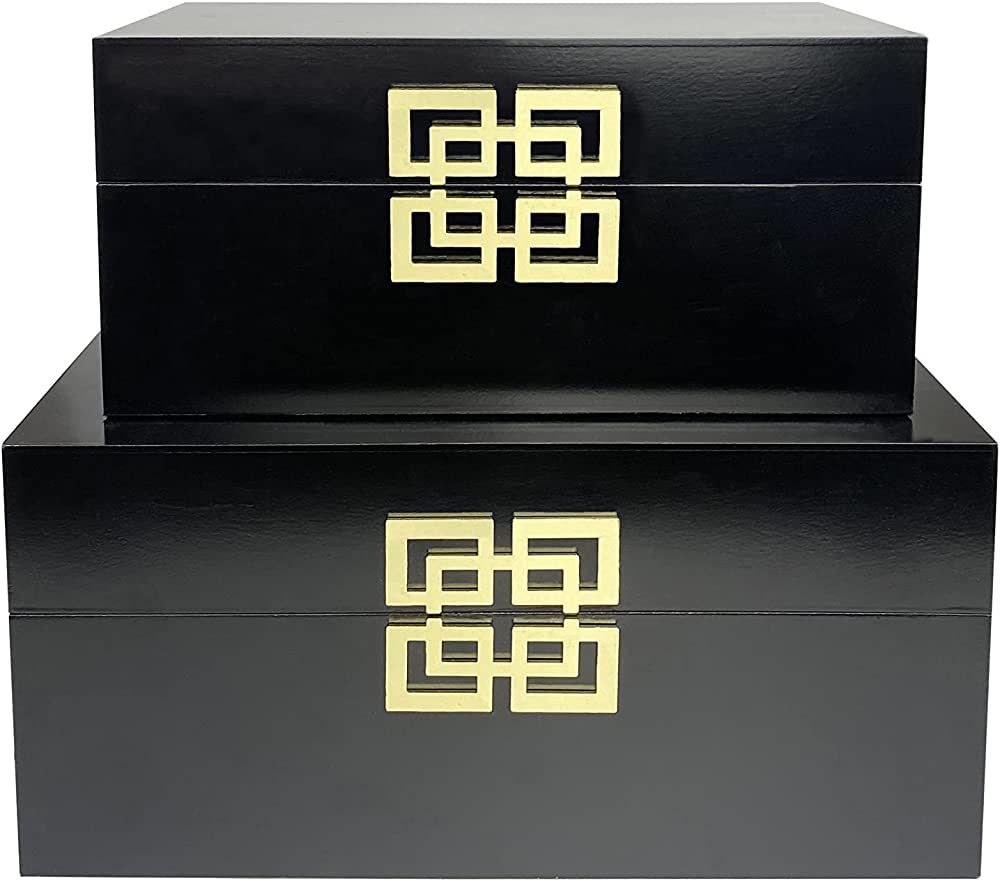 Amazon.com: MyMod Essentials Wood Storage Boxes. Elegant Refined Decorative Small Storage Boxes. ... | Amazon (US)