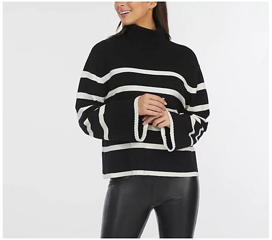 Laundry Women's Wide Sleeve Turtleneck Knit Sweater | QVC