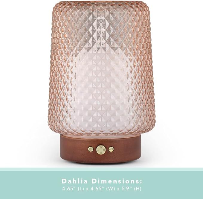 Sparoom Dahlia Textured Translucent Glass Essential Oil Ultrasonic Aromatherapy Diffuser - 150 mL... | Amazon (US)