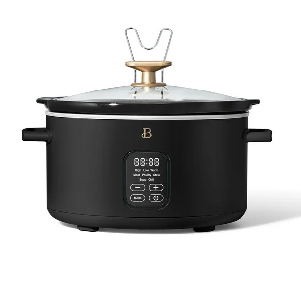 Beautiful 6 Quart Programmable Slow Cooker, Black Sesame by Drew Barrymore | Walmart (US)