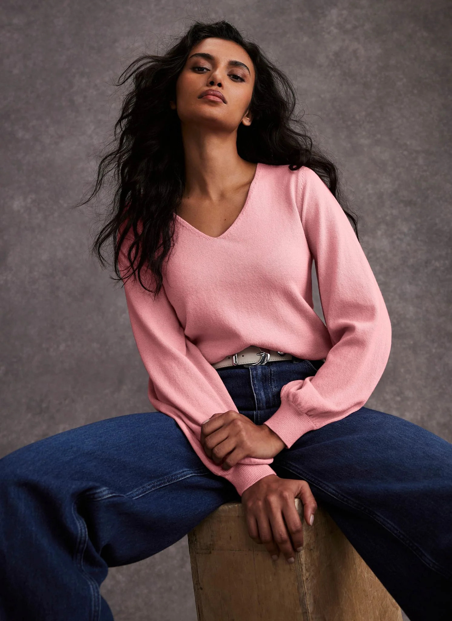 Pink V Neck Jumper | Mint Velvet (US)