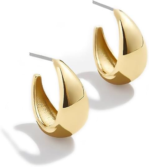 Obidos 14K Gold Plated Illusion Stud Earrings for Women | Triple Huggie Hoop Earrings for One Hol... | Amazon (US)