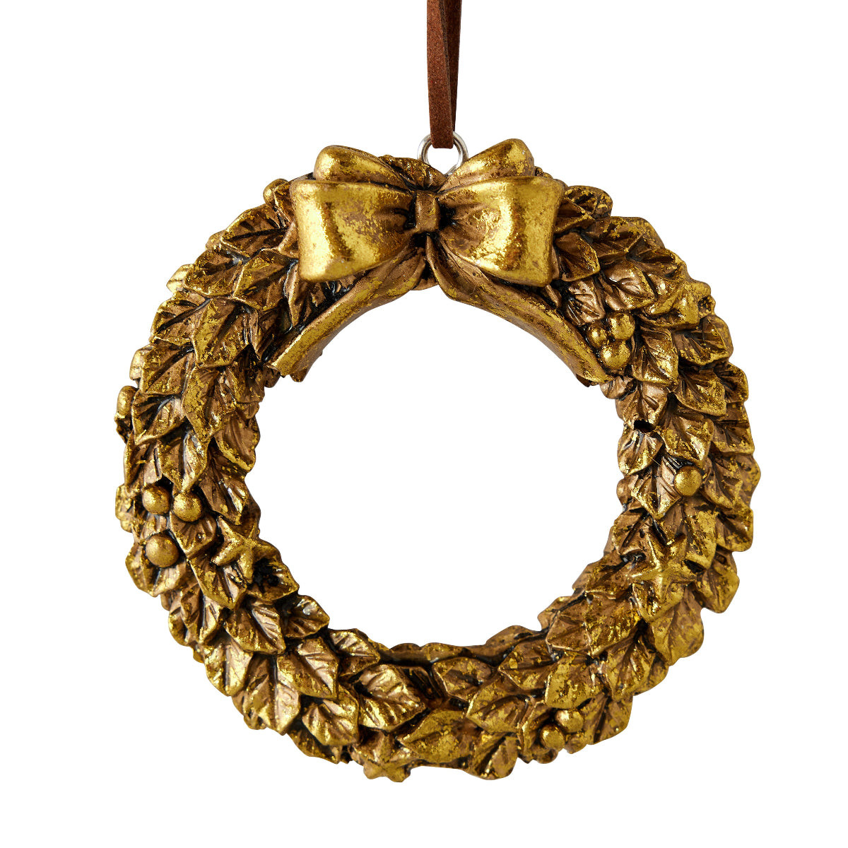Wreath Ornament in Antique Gold | Caitlin Wilson Design