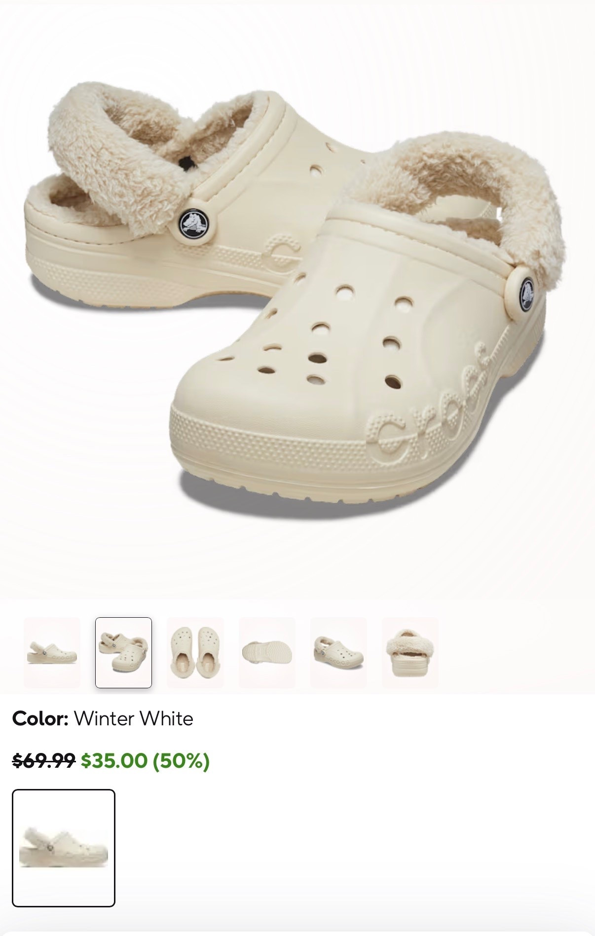 Fur lined crocs are 50% off! Perfect for fall & winter

#LTKSeasonal #LTKSaleAlert #LTKootd